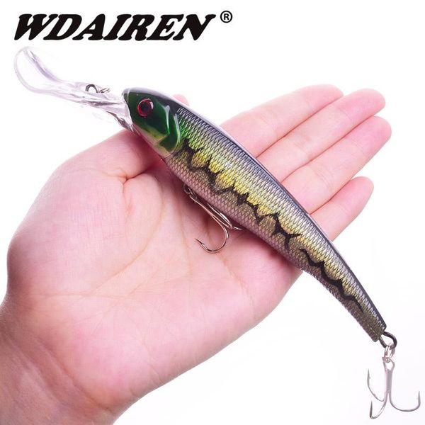 

wdairen japan fishing big wobblers minnow hard lure 160mm 28g deep dive plastic artificial hard bait 3d eyes crankbait swimbait jbadi
