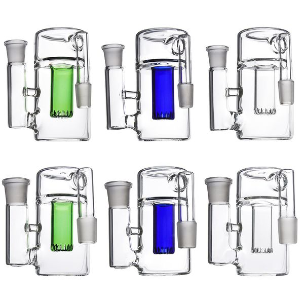 Heißer Aschefänger für Glaswasserpfeife mit dreifarbigem Aschefänger für rauchende Wasserpfeife 14,4 mm 18,8 mm Bong-Zubehör Ölplattformen