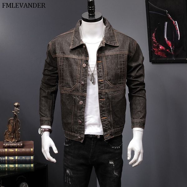 

new men trend in 2019 fashion denim jacket plus size 5xl fashionable jean jackets men, Black;brown
