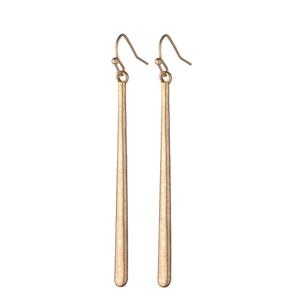 

qingdao alloy geometry stick simple woman fund earrings ins, Golden;silver
