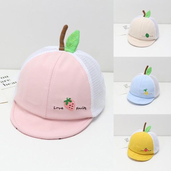 

fashion baby boy baseball cap summer lovely printing sunshade sunscreen cap breathable mesh adjustable toddler sun hat m4, Yellow
