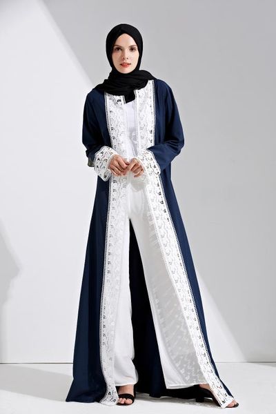 

women muslim abaya dress cardigan lace muslim dress patchwork caftan dubai abayas for women islamic clothing djellaba, Red