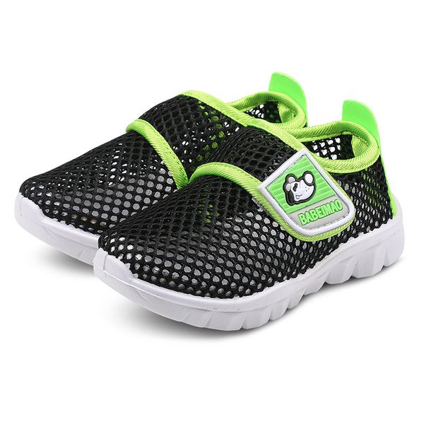 

новые летние дети кроссовки 0 до 4 лет мальчиков и девочки ребенка повседневной обуви дышащей моду кроссовки мягкого спорт, Black