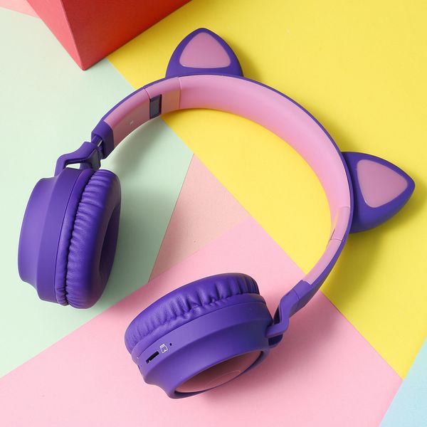 

mosunx bt028c fantasy elf wears 5.0 version bluetooth3d stereo led shines earphone enjoys unlimited music girl's style elements