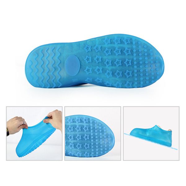

rubber reusable latex waterproof rain shoes cover slip-resistant rain boot motorcycle bike overshoes umbrella accessories
