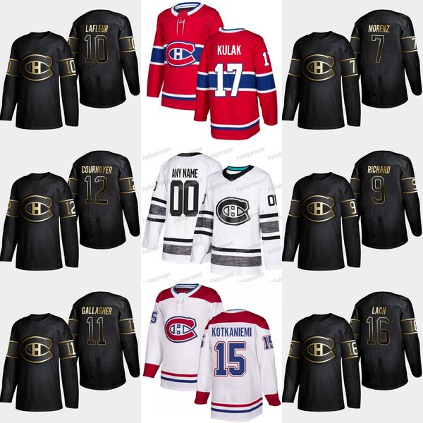 

12 Yvan Cournoyer 2019 Gold Black Montreal Canadiens 11 Brendan Gallagher 16 Elmer Lach Howie Morenz Guy Lafleur Maurice Richard Jerseys