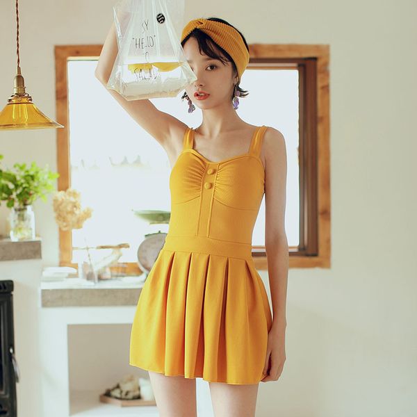 

new women solid one piece swimwear bathing suit swimming beachwear summer swim beach dress suits female 2020 bathing suit