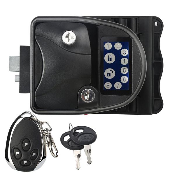 Touch Screen Rv Keyless Handle Door Lock For Camper Trailer Latch With Keypad Fob 20m Wireless Remote Control Metal Backplane Oem Parts Atv Off