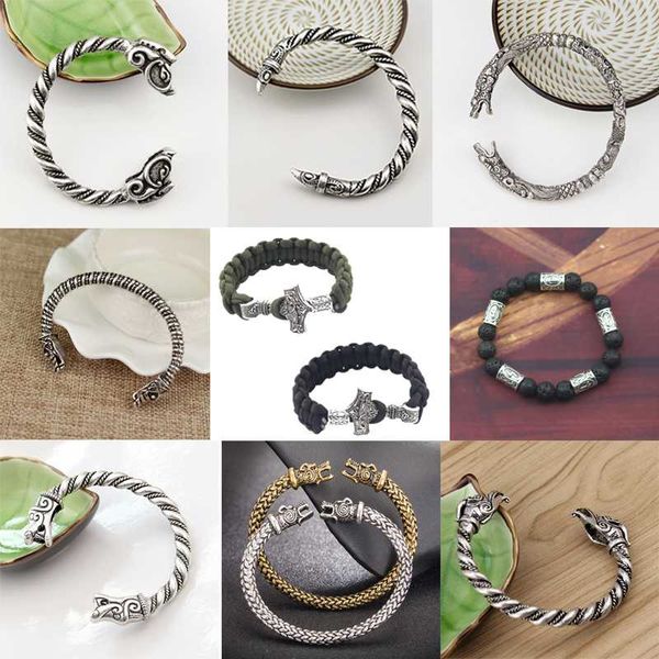 

teen wolf head bangle jewelry fashion accessories viking bracelet men wristband cuff bracelets for women bangles, Golden;silver