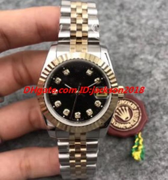 

men wristwatch 116234 116233 36mm asia 2813 automatic stainless steel bracelet fashion watch luxury watch, Slivery;brown