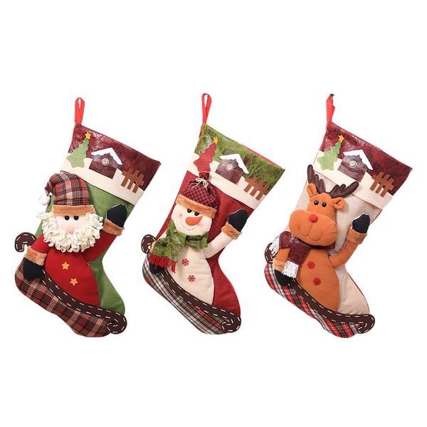 

christmas party supplies old man snowman elk socks extra large candy gift bag decoration props gift bag
