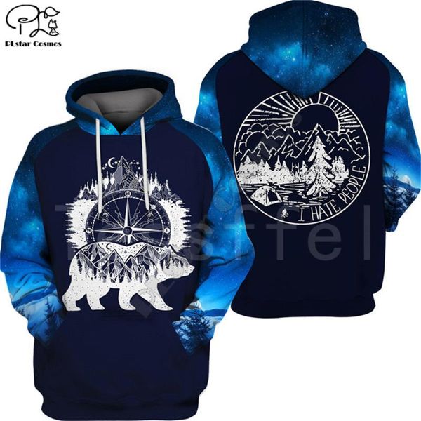 

plstar cosmos boar deer beer hunting fashion tracksuit hip hop zip hoodies 3d printed hoodie/sweatshirt/jacket mens for womens, Black