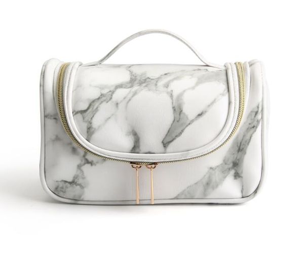 

cosmetic bags women pu marbling multifunctional large capacity wash bags