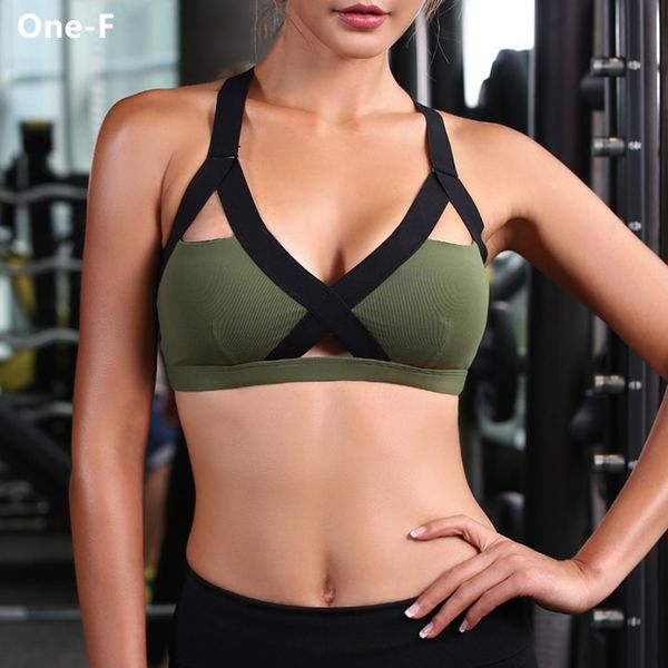 

strappy sports bra women padded push up yoga bra medium impact adjustable cropped constrast fitness, White;black