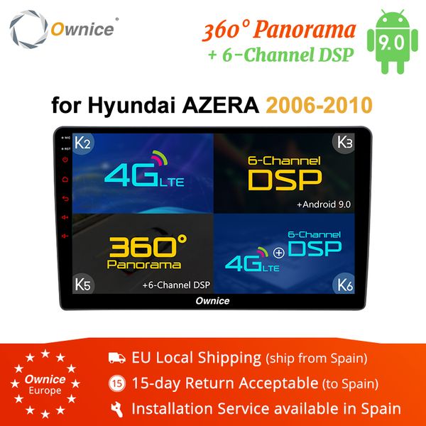 

ownice k1 k2 k5 k6 2 din octa core android 9.0 car dvd radio gps navi for azera 2006 - 2010 4g lte dsp 360 panorama