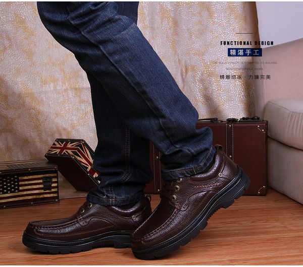 

genuine leather men shoes soft moccasins loafers fashion brand men flats comfy driving shoes big size 37~49, Black