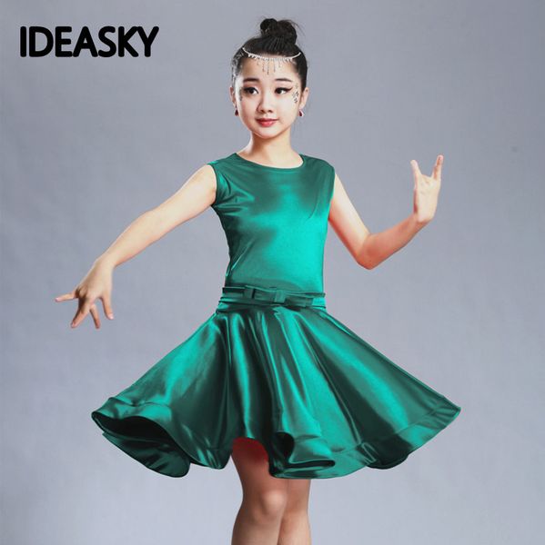 

2018. девушки латинские платья для танцев бальных танцев платье румба самба спандекс детей самба ча-ча, танго юбка стандарт сальса, Black;red