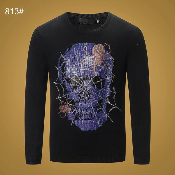 

new style trend sweater pullover men's brand hoodie long-sleeved sweatshirt monogrammed knit sweater new men's wear ma, White;black
