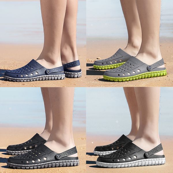 

новые мужские ботинки сандалии и тапочки летние воздушные дышащие болотная обувь открытая одежда персонализированных нескользящей отверстие, Black