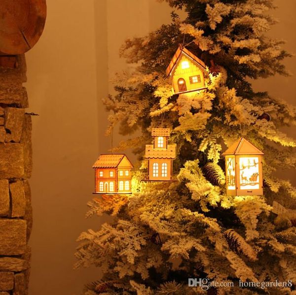 Christmas Tree Decorations New Christmas Cabin Led Lights Pendant