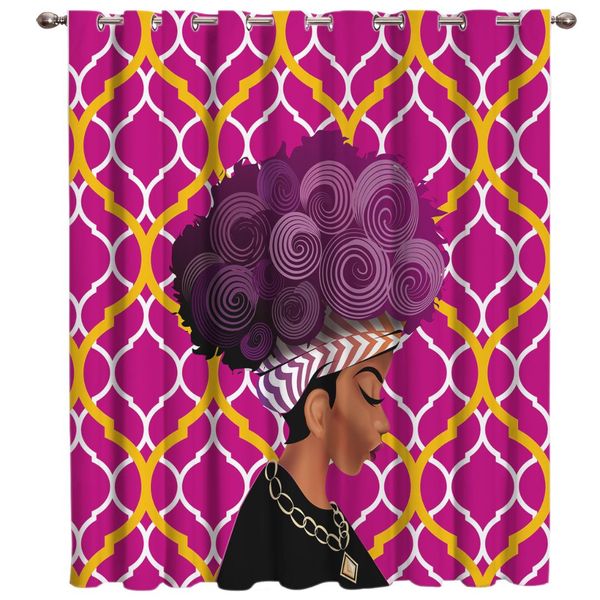 

moroccan pattern african women window curtains dark window blinds living room bathroom bedroom indoor decor kids curtain panels