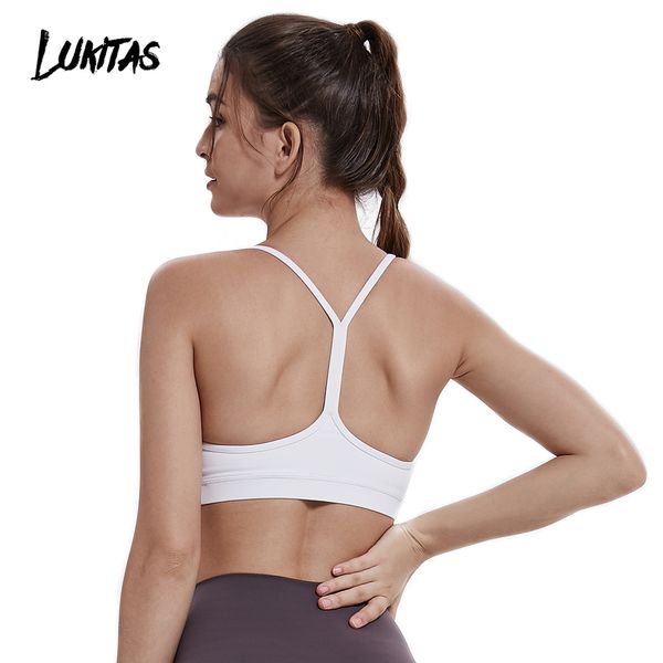 

lukitas women sport bra fitness vest gym underwear padded bras push up running high stretch quick dry breathable yoga bra, White;black