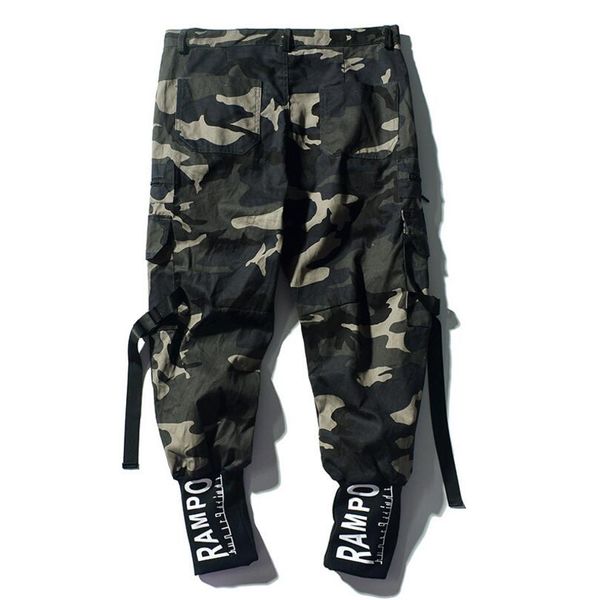 

new men's camouflage beam pants japanese style tide brand overalls korean version of loose ins casual pants trend male, Black