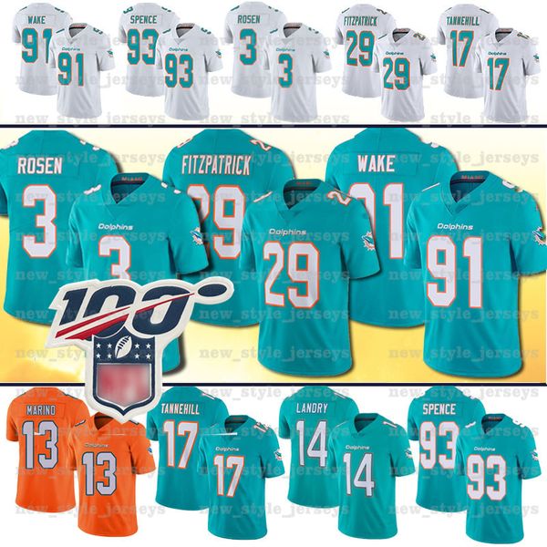 

3 jo h ro en dolphin jer ey 13 dan marino ryan tannehill 29 minkah fitzpatrick 21 frank gore 93 ndamukong uh 23 jay ajayi, Black;red