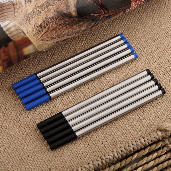 

metal material refill 0.5mm tip international standard length 112mm diameter 6mm with pen protection student stationery, Black;red