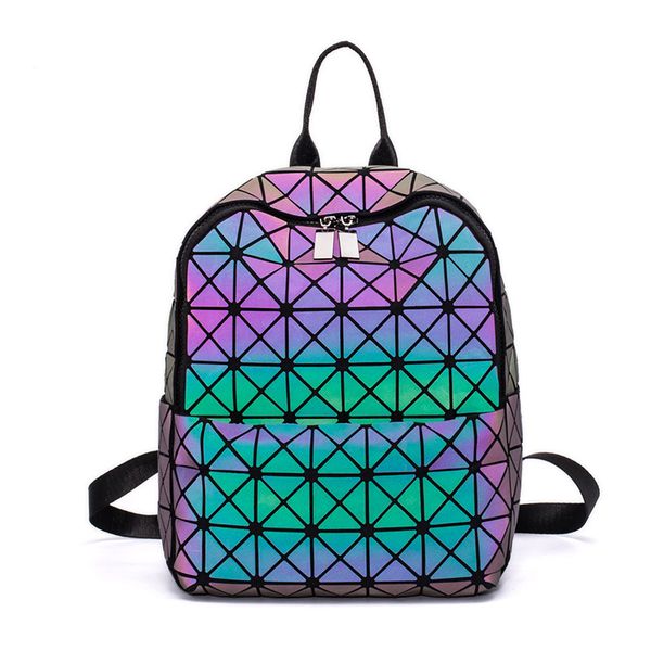 

luminous geometric waist bag pu pack glow light in the night women zipper waist bag outdoor chest shoulder bag noctilucent soho laser bags
