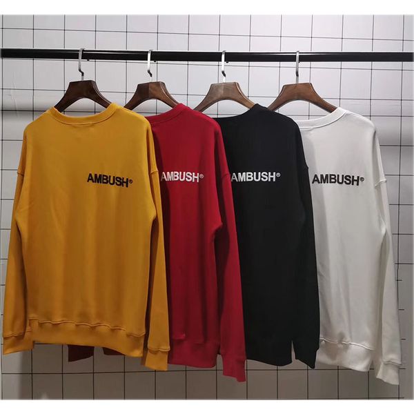 

hip hop mens womens sweatshirts 18fw kanye west casual classic letter printed pullover autumn winter printing pullover hoodies, Black