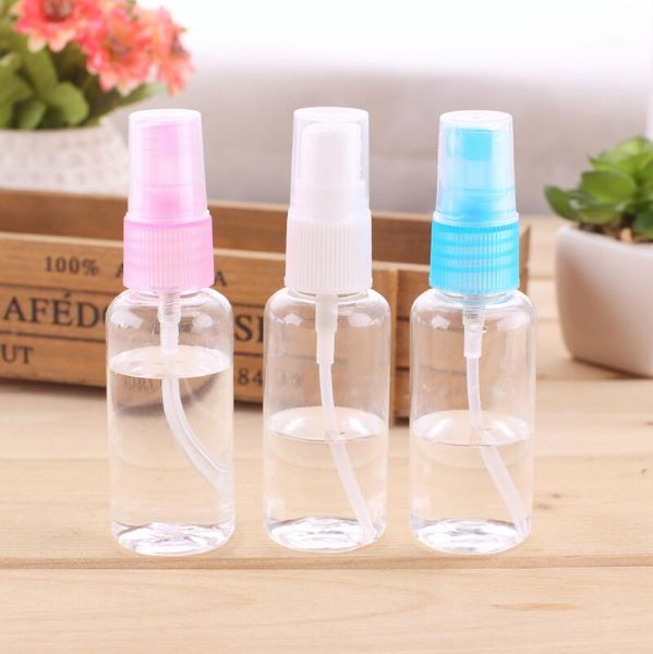 

1000pcs 30ml empty transparent bottle with nozzle liquid spray pump 1 oz clear plastic cosmetic perfumes bottle new