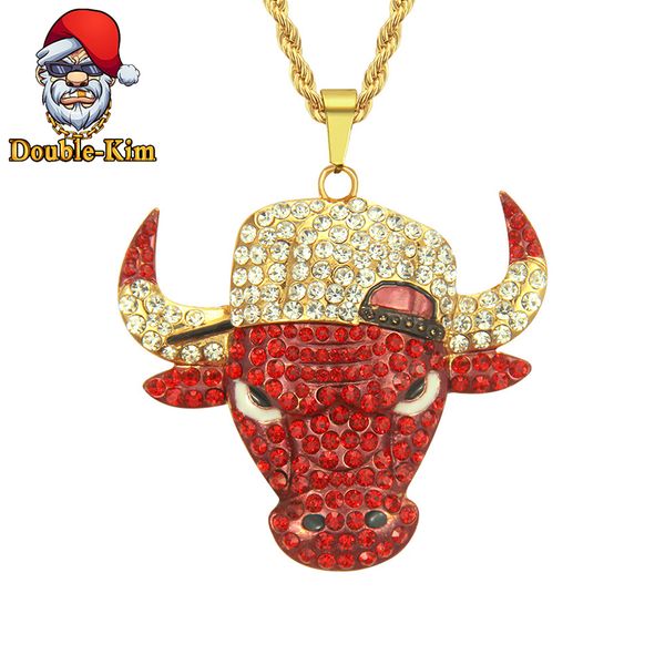 

tauren zirocn pendant necklace men hiphop rock street culture zinc alloy inlaid zircon chain necklace fashion man jewelry gift, Silver