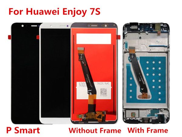 

100% tested p smart 5.65 inch lcd screen display+touch screen digitizer assembly replacement for huawei enjoy 7s fig-lx1 fig-la1