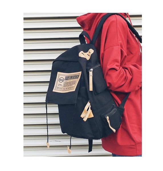 

korea harajuku ulzzang large capacity backpack letter hip hop female fashion leisure college chic men backpack ing