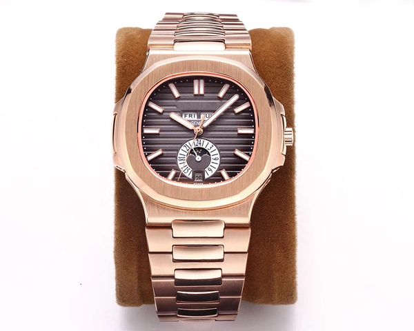 

2020 новый 5726 / 1a роскошные часы с лунным светом сиять наручные механические часы мужские дизайнерские часы механические часы, Slivery;brown