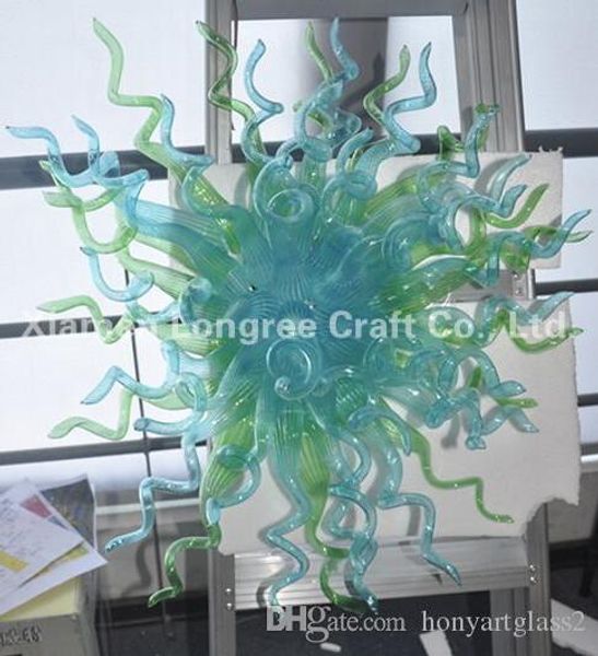 

C53-Top Design Pretty Colored Hand Blown Glass Crystal Chandelier Light LED Source AC 110V 220V Art Decor Hotel Crystal Pendant Chandelier