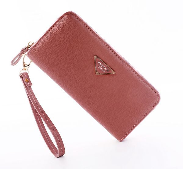 

jiulin new women long wallet card purse fashion classic women burse pu leather holder clutch notecase zipper wallet, Red;black