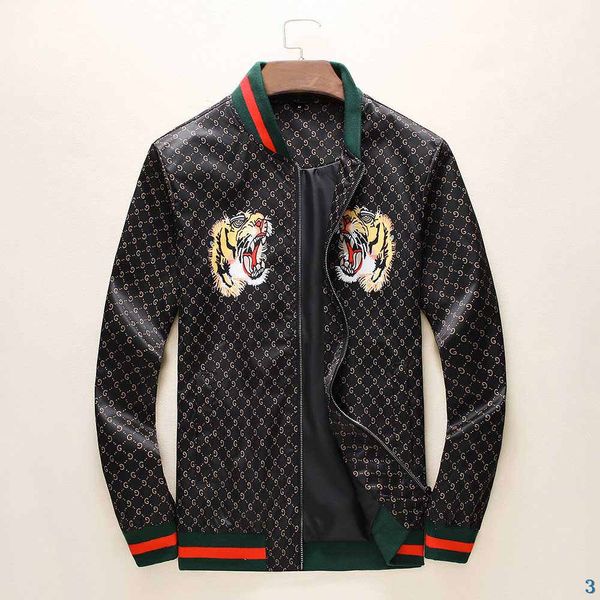

men's designer jackets autumn and winter new tiger head thin jacket mens slim collar business jacket tide trand casual wear3, Black;brown