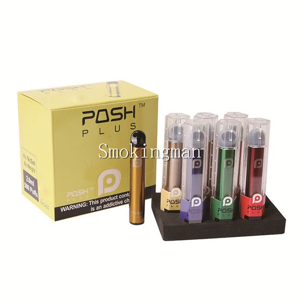 

Самое лучшее качество POSH PLUS Одноразовые устройства Kit Пустые Vape Pen 280mAh 2,0 мл 500Puffs Бобы Картриджи Starter Kits Одноразовые портативные Ecigs