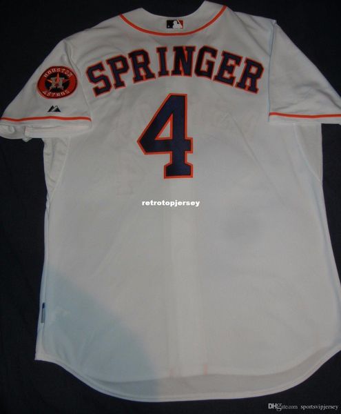 

retro #4 george springer majestic houston jersey white 52 2xl nwt altuve mens stitched baseball jerseys, Black;blue