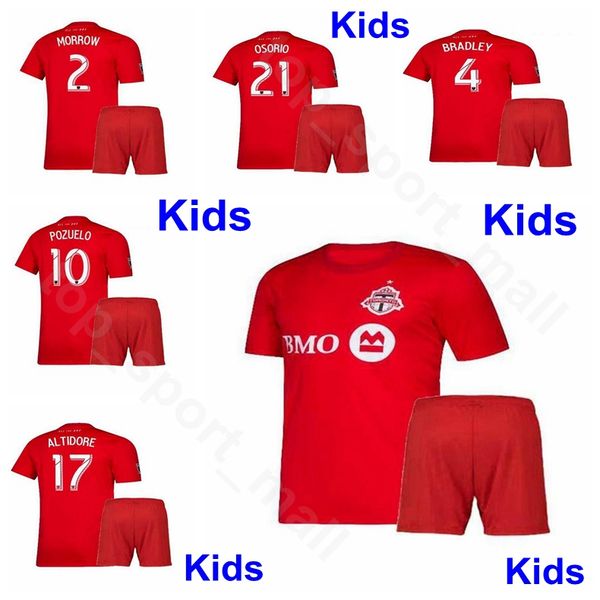 

Youth Toronto FC POZUELO Soccer Jersey Set 19-20 Kids BRADLEY OSORIO DELEON CHAPMAN GIOVINCO Football Shirt Kits Uniform Home Red
