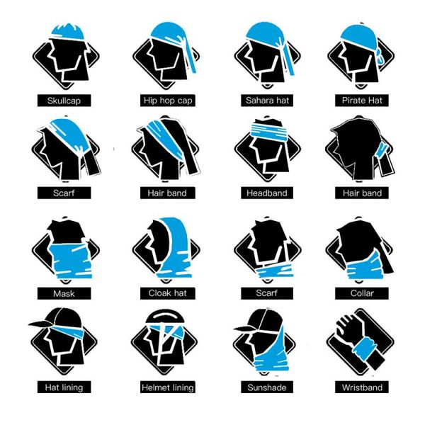 

2020 fashion graffiti red lattice magic tubular cycling bandana outdoor sport bicycle neck warmer scarf face shield mask, Blue;black