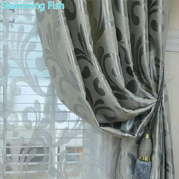 2019 Jacquard Thickening Blackout Cloth Curtain For Living Room