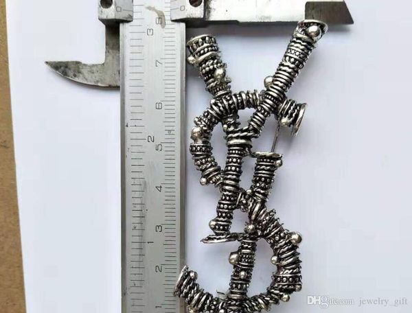 

2020 new fashion lady alloy hollow crystal glass letter brooch gift wedding bridal party decoration ing, Gray