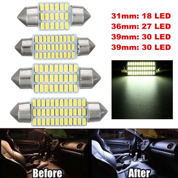

car side light car dashboard light bright wedge auto beads white 31mm 36mm 39mm 41mm durable