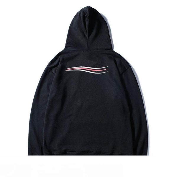 

роскошные мужские дизайнерские толстовки мужчины женщины классическая толстовка с капюшоном синий черный известный бренд пары высокое качест, Black