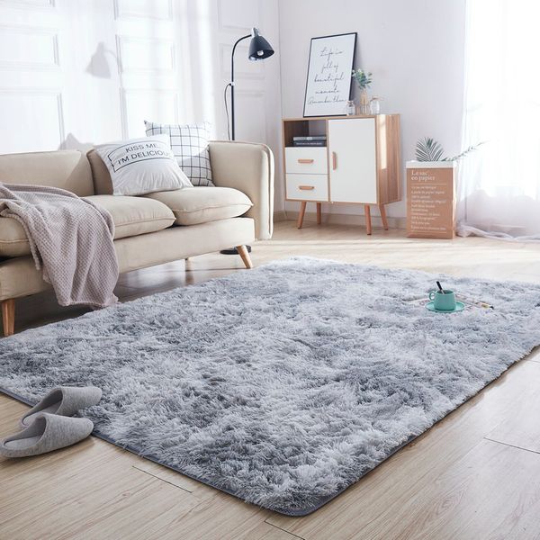 

nordic living room carpet bedroom bedside mat thickening long hair bay window rug thickening encryption soft carpet dirt durable