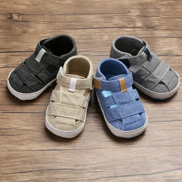 

for newborn baby boys fashion summer soft crib shoes first walker anti slip sandals shoe, Black;red