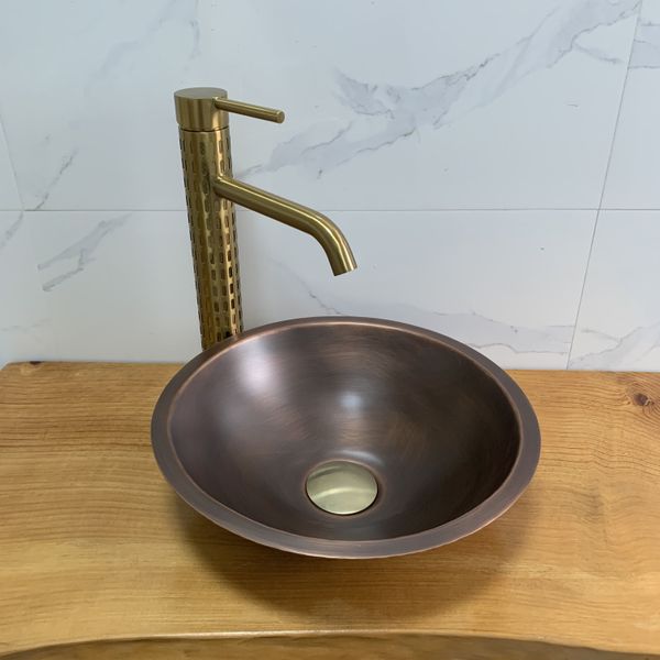 

smooth surface copper under counter sinks shampoo sink round copper washing basin cangler bathroom sink